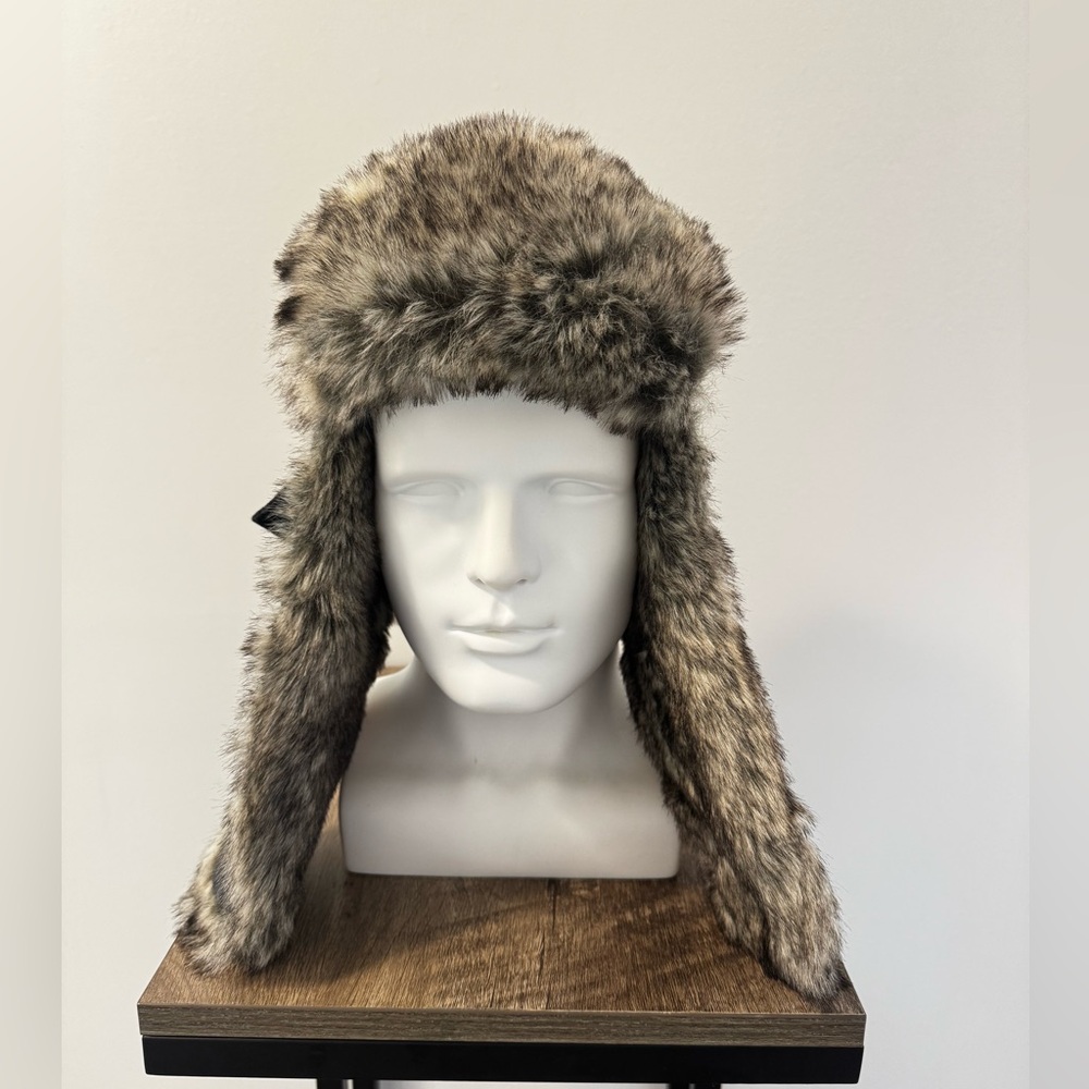Jos. A. Bank Faux Fur Trapper Hat - Brown, Size Medium New Never Worn